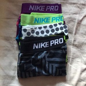 4 Nike Pro Dri-Fit shorts